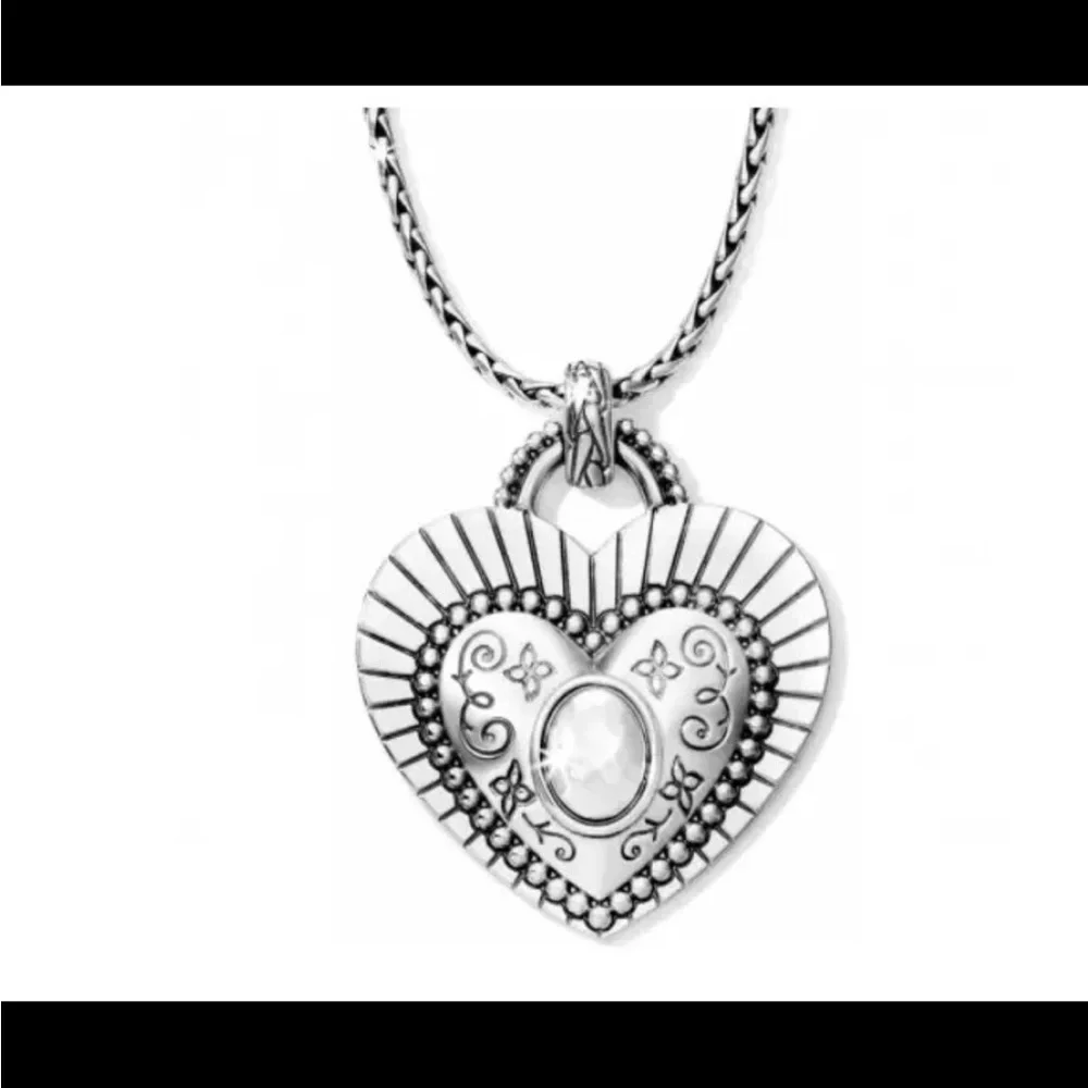 Brighton- All Your Love Heart Pendant Silver Necklace - Picture 7 of 9